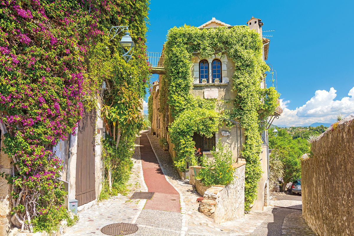 beautiful architecture in Saint Paul de Vence in Provence, south